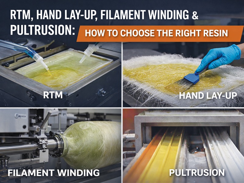RTM Hand Lay Up Filament Winding and Pultrusion How to Choose the Right Resin